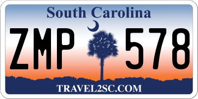 SC license plate ZMP578