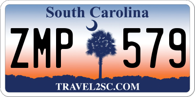 SC license plate ZMP579