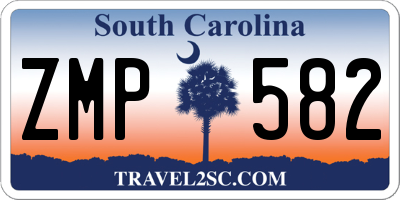 SC license plate ZMP582