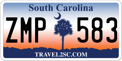 SC license plate ZMP583