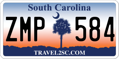 SC license plate ZMP584