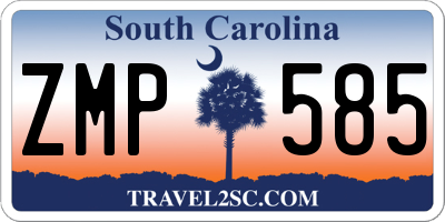 SC license plate ZMP585