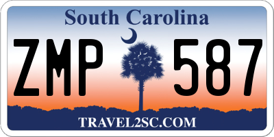 SC license plate ZMP587