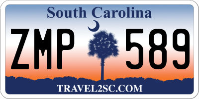 SC license plate ZMP589