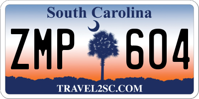 SC license plate ZMP604