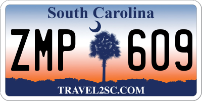 SC license plate ZMP609