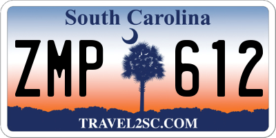 SC license plate ZMP612