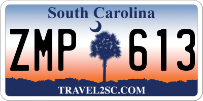 SC license plate ZMP613