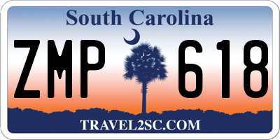 SC license plate ZMP618