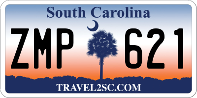 SC license plate ZMP621