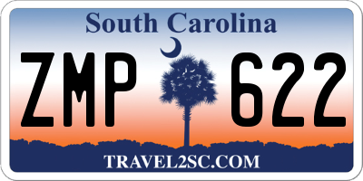 SC license plate ZMP622