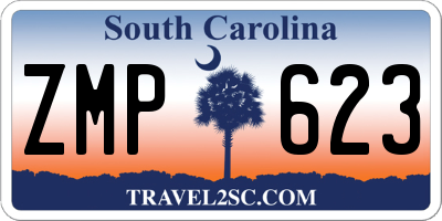 SC license plate ZMP623