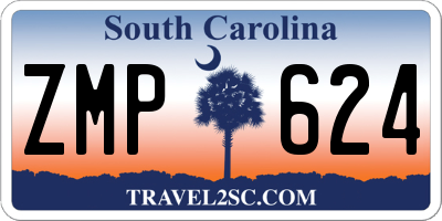 SC license plate ZMP624