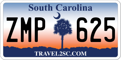 SC license plate ZMP625