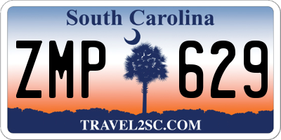 SC license plate ZMP629