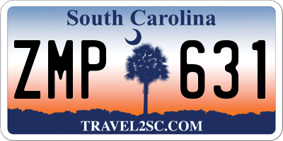 SC license plate ZMP631