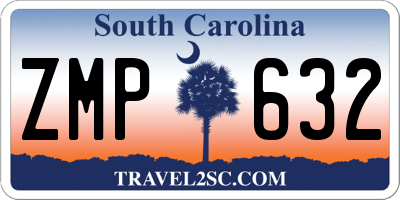 SC license plate ZMP632