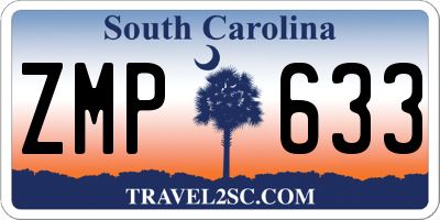 SC license plate ZMP633