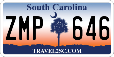 SC license plate ZMP646