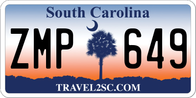SC license plate ZMP649