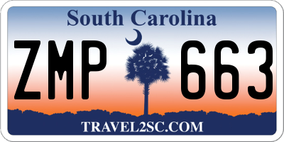 SC license plate ZMP663
