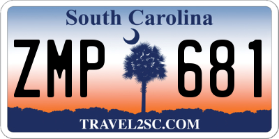 SC license plate ZMP681