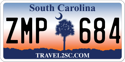 SC license plate ZMP684