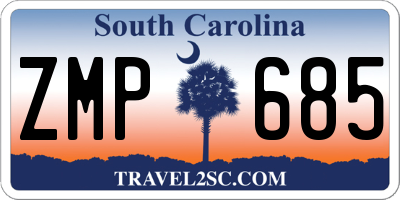 SC license plate ZMP685