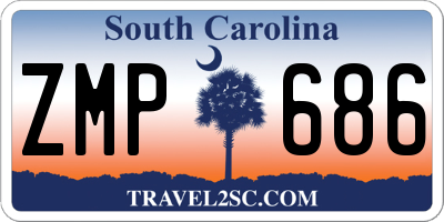 SC license plate ZMP686