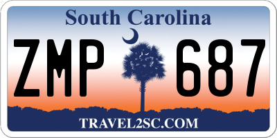 SC license plate ZMP687