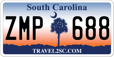SC license plate ZMP688