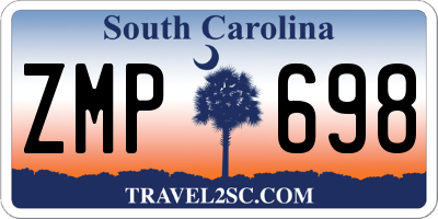 SC license plate ZMP698