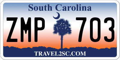SC license plate ZMP703