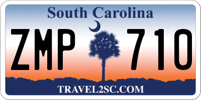 SC license plate ZMP710