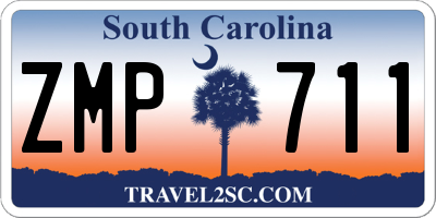 SC license plate ZMP711