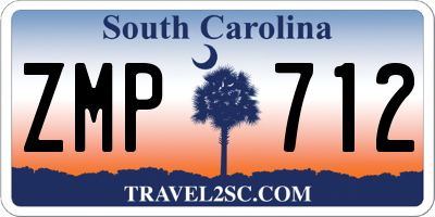 SC license plate ZMP712