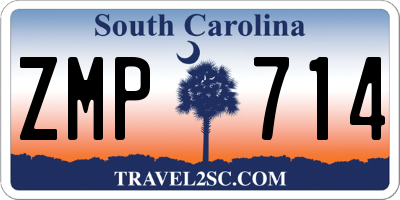 SC license plate ZMP714