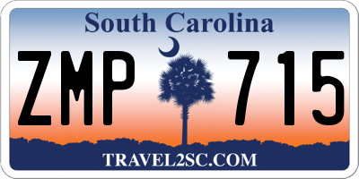 SC license plate ZMP715