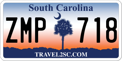 SC license plate ZMP718