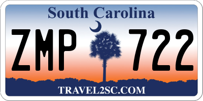 SC license plate ZMP722