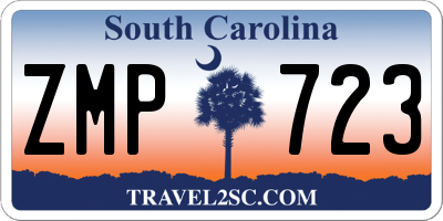 SC license plate ZMP723