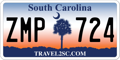 SC license plate ZMP724