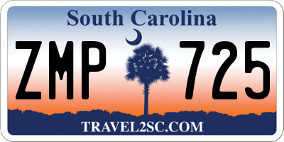 SC license plate ZMP725