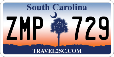SC license plate ZMP729
