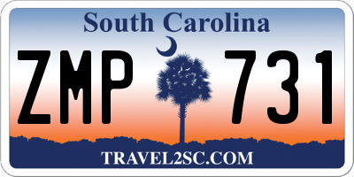 SC license plate ZMP731