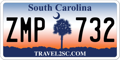 SC license plate ZMP732