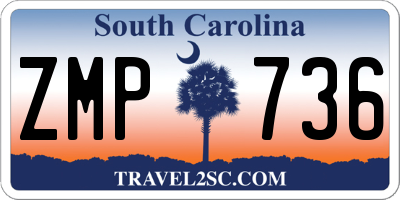 SC license plate ZMP736