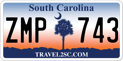 SC license plate ZMP743