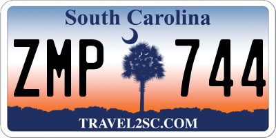 SC license plate ZMP744