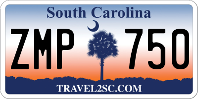 SC license plate ZMP750